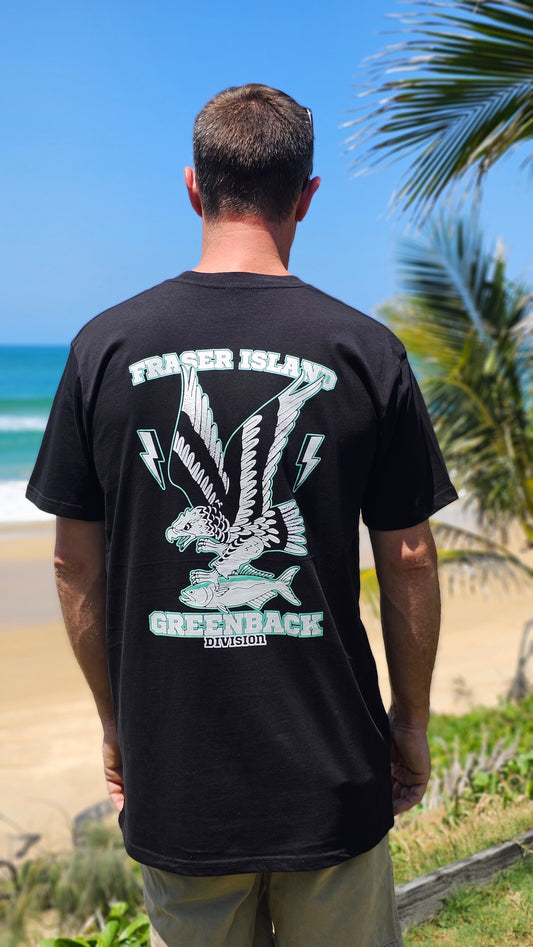 FRASER ISLAND GREENBACK TEE - BLACK